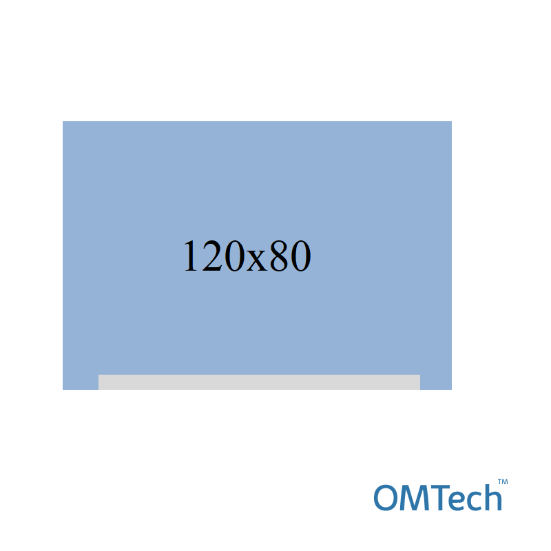 Покриття операційне OMTech™ 120 см х 80 см з адгезивним краєм (по довгій стороні), (CММС - 35 г/м2), стерильне